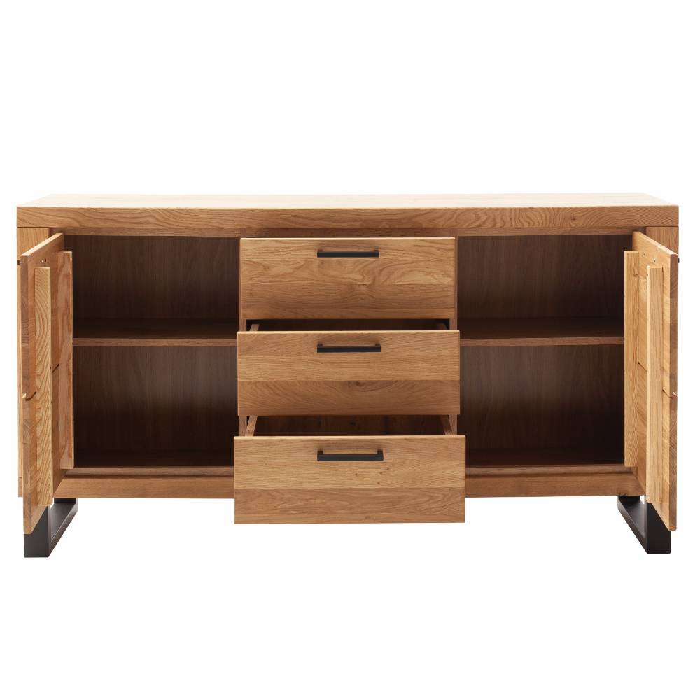 Esszimmersideboard Suzana im Industry und Loft Stil in Wildeichefarben
