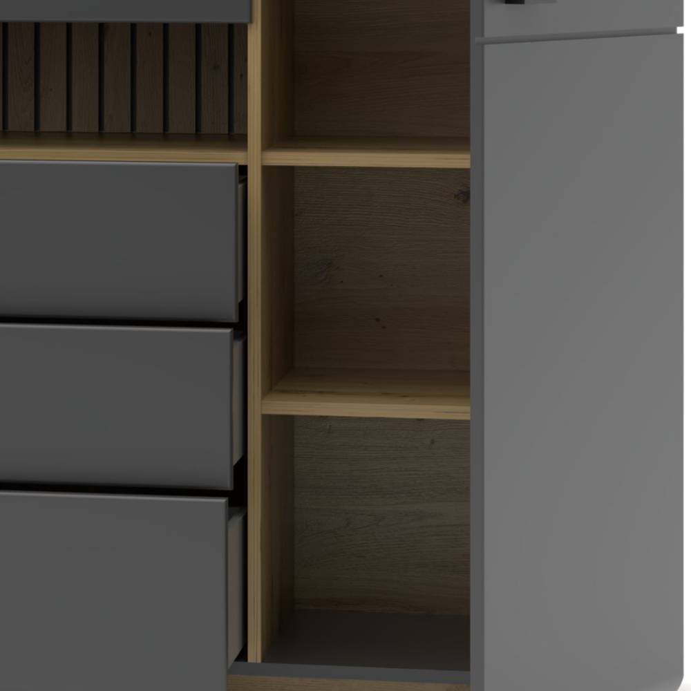 Sideboard Yarisis mit drei Schubladen 175 cm breit