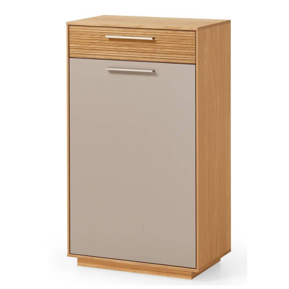 Mehrzweck Kommode Frasyn in Taupe und Eiche Bianco