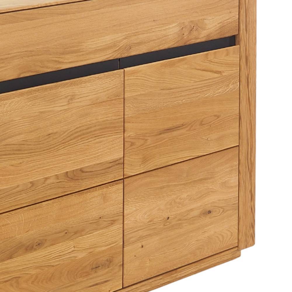 Sideboard Arouca aus Eiche Massivholz mit Griffmulden