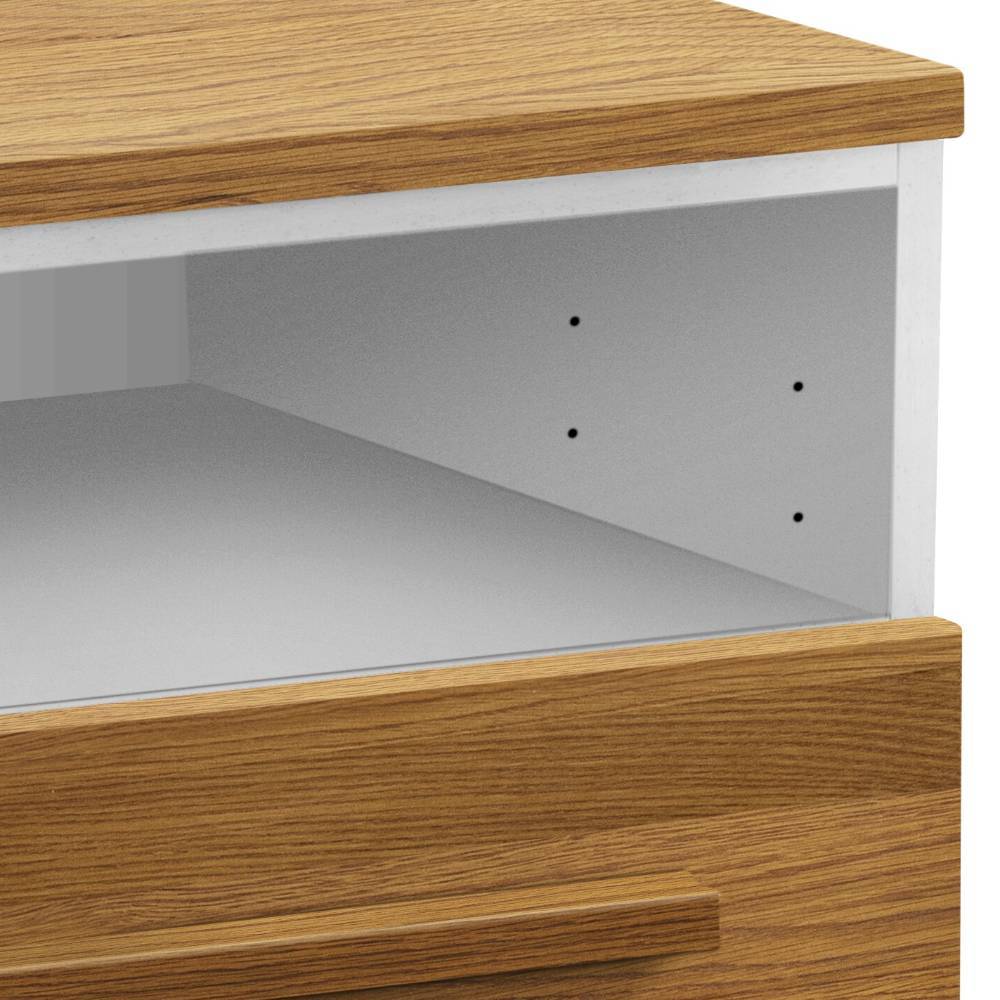 Fernsehunterschrank Galirada mit zwei Schubladen und zwei offenen Fächern