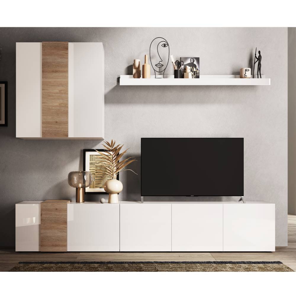 TV Wohnwand Eight Hochglanz in modernem Design (dreiteilig)