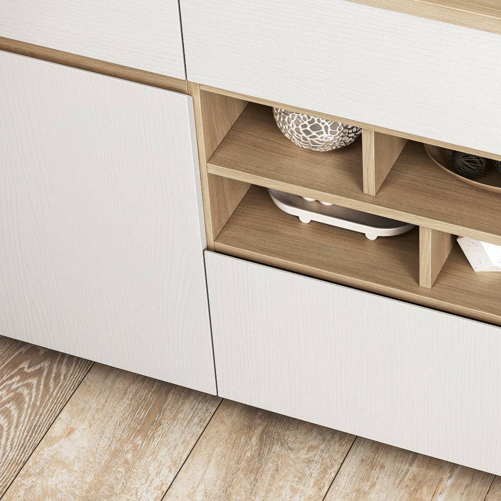 Buffetvitrine Labrassa mit drei Schubladen 164 cm breit