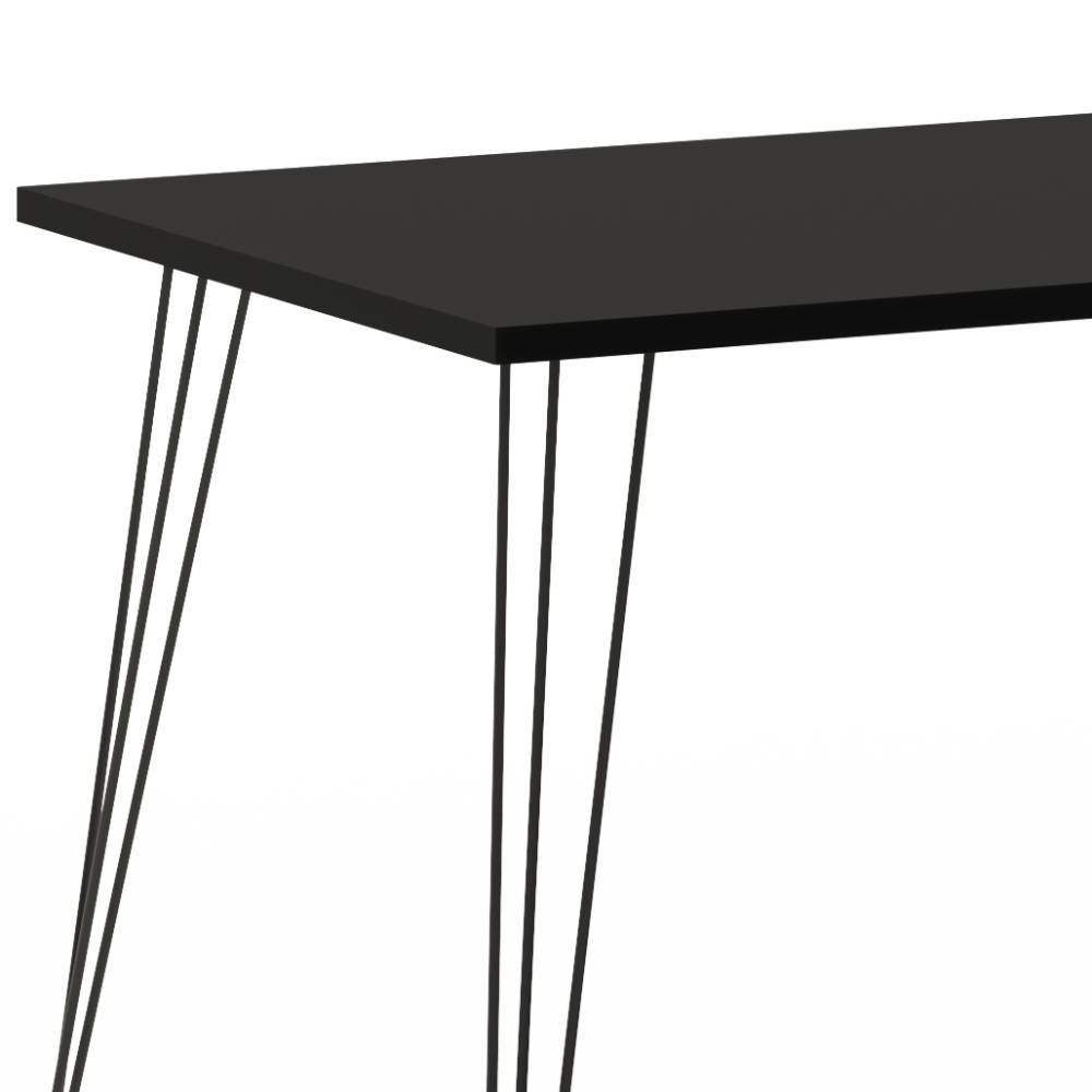 Designschreibtisch Snowball in Schwarz matt 140 cm breit