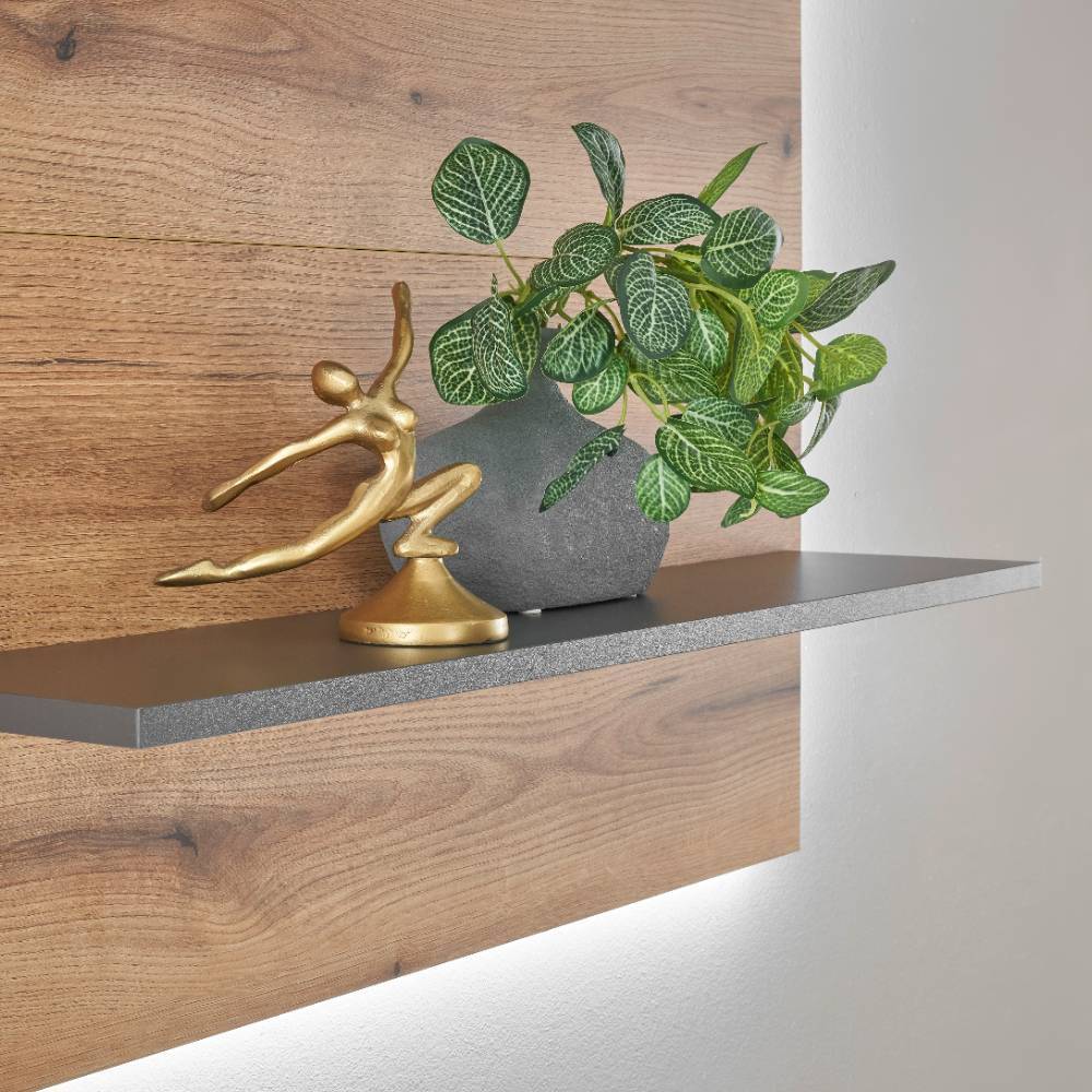 Wandregal Castilla in Wildeichefarben 80 cm hoch