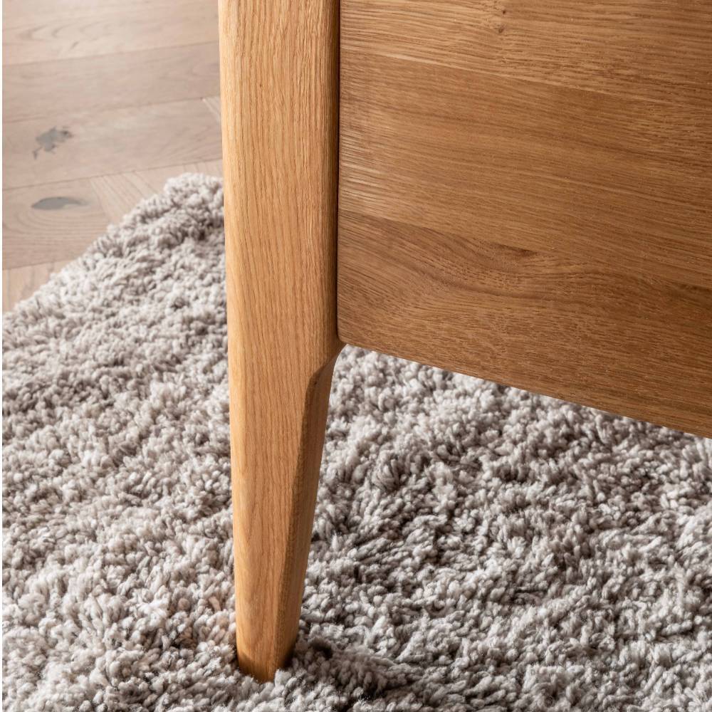 Doppel Bett Endana in Anthrazit und Wildeichefarben