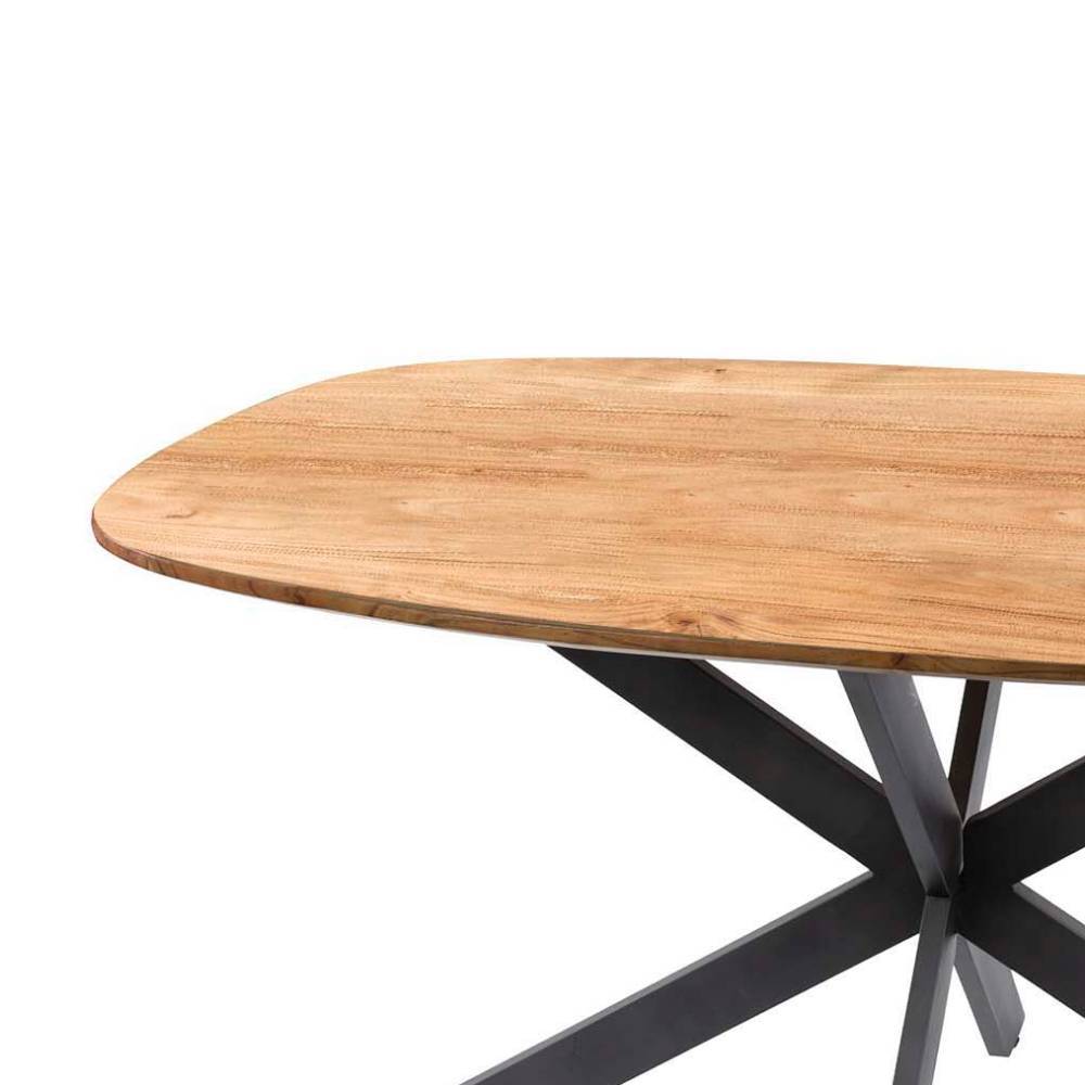 Tisch Esszimmer Tilli mit Spider Gestell und Massivholzplatte