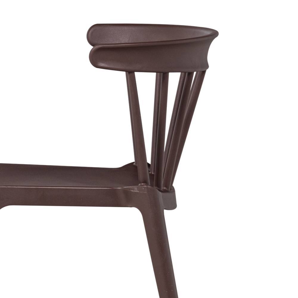 Outdoor Stühle Castro in Dunkelbraun-Lila 75 cm hoch (2er Set)