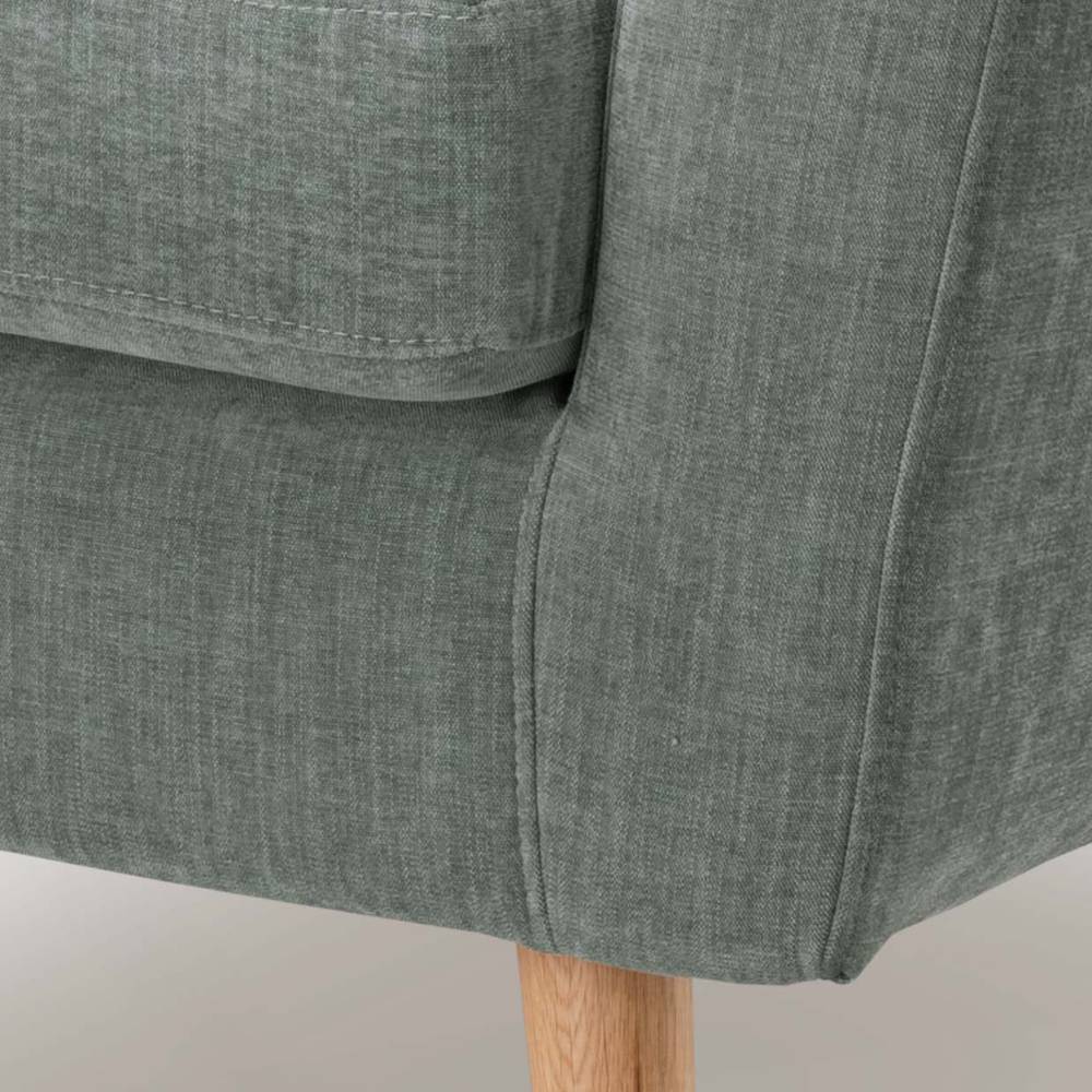 Sessel Titannia in Graugrün im Skandi Design