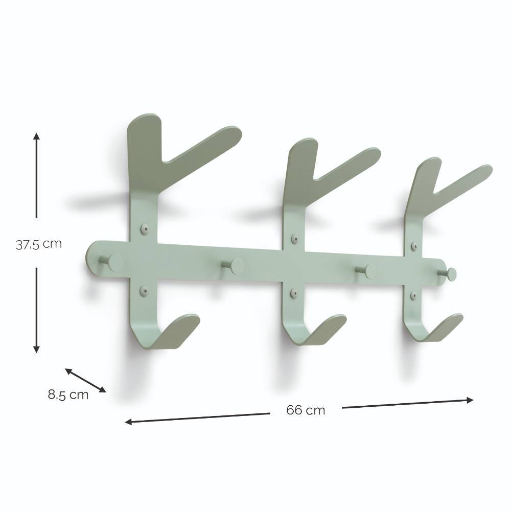 Wandgarderobenleiste Hisa in modernem Design aus Stahl