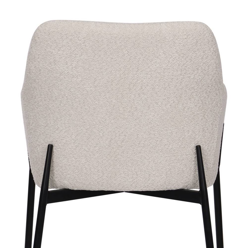 Esszimmerarmlehnstuhl Spanola aus Boucle Stoff in modernem Design (2er Set)