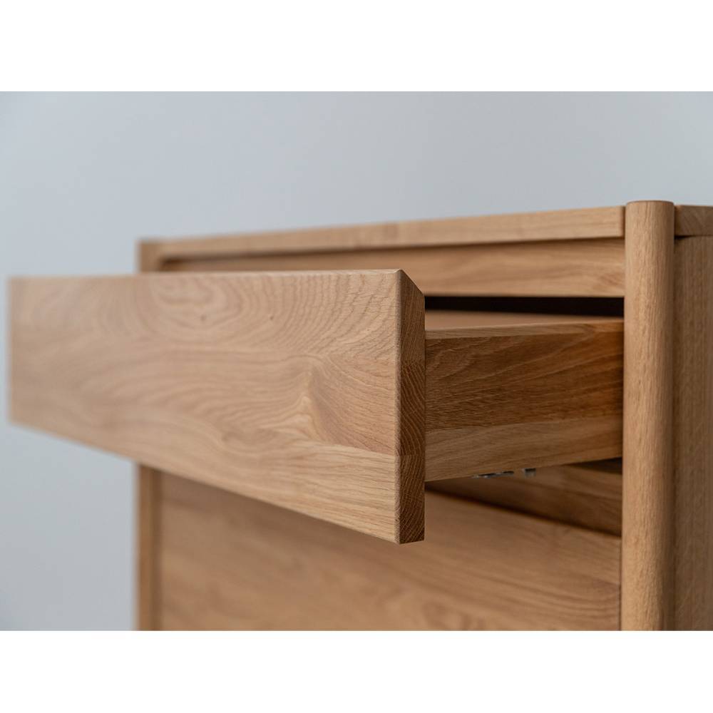 Schuhschrank Gravura aus Eiche Massivholz mit Griffmulden