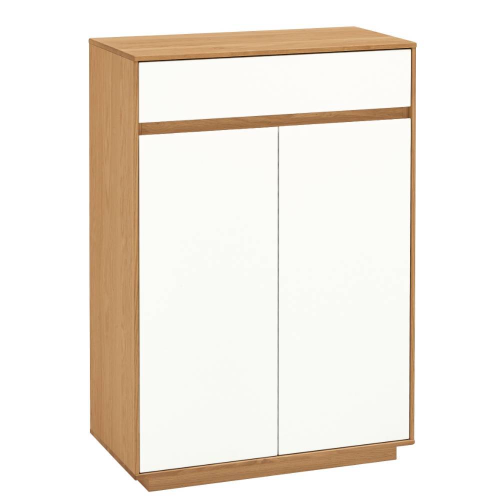 Mehrzweckschrank Nikolas in Weiß und Eiche Bianco