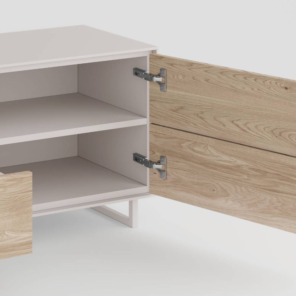 TV Board Fortlanda mit einem offenen Gerätefach in modernem Design