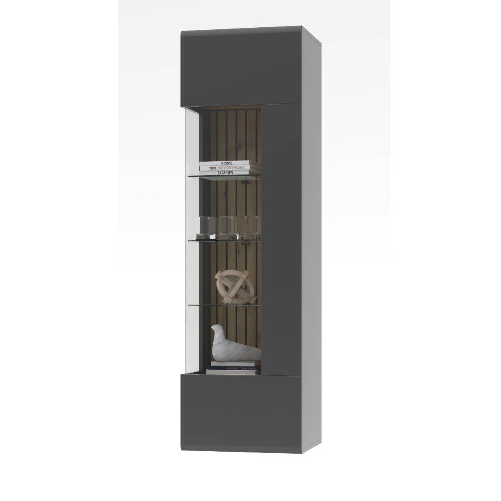 Wandvitrine Yarisis mit Glastür 167 cm hoch