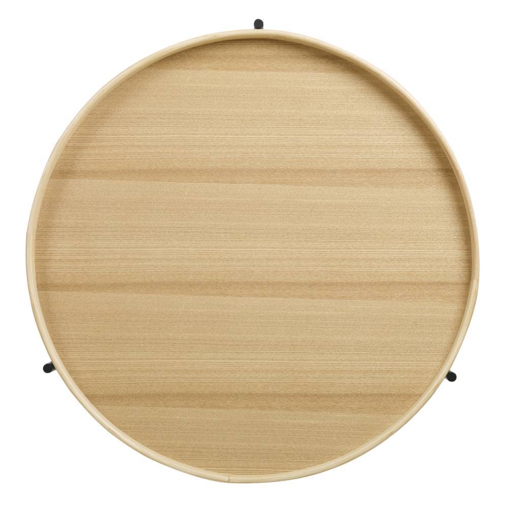 Skandi Design Couchtisch Snoudy in runder Form echtholzfurniert