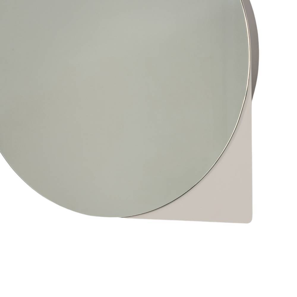 Spiegelschrank Cretania in Taupe pulverbeschichtet mit Spiegeltür