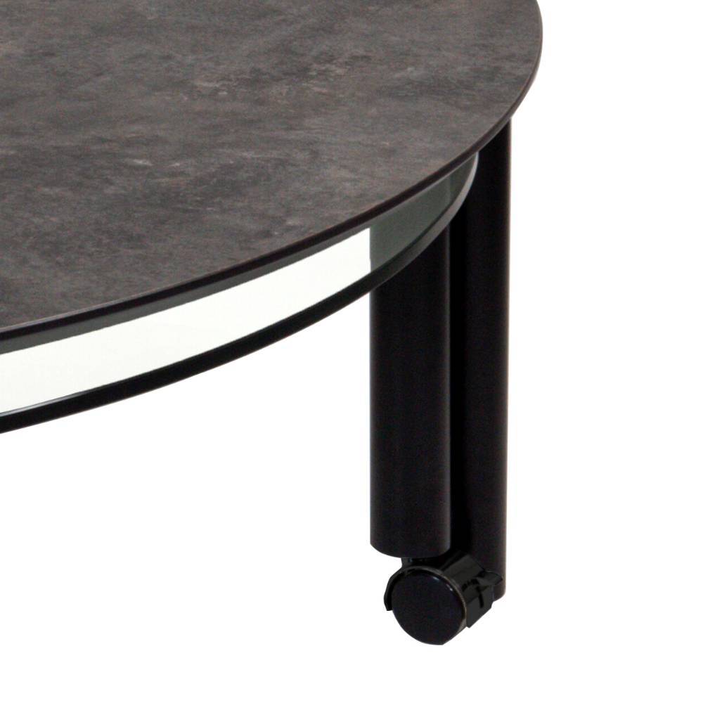 Sofatisch Anela in Wankelform - Steinoptik