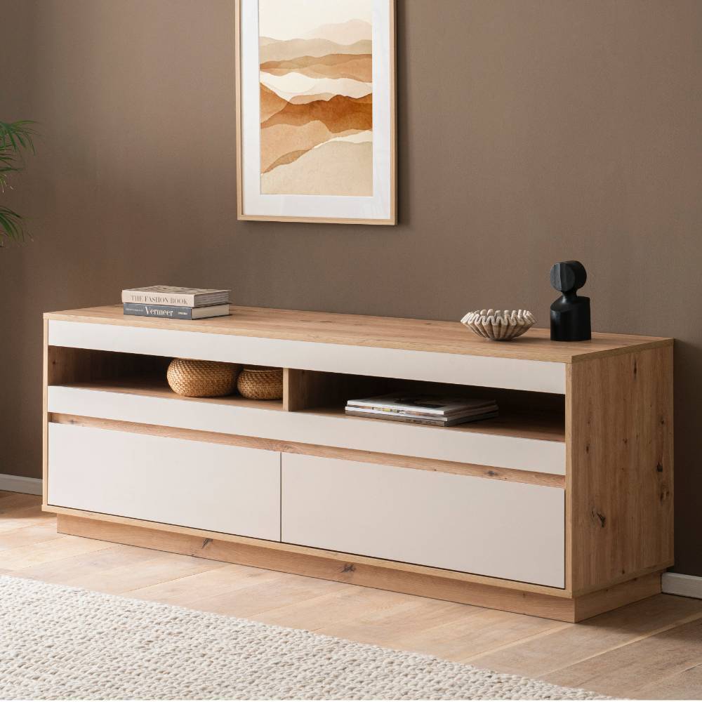 TV Lowboard Ikba mit zwei Schubladen 162 cm breit