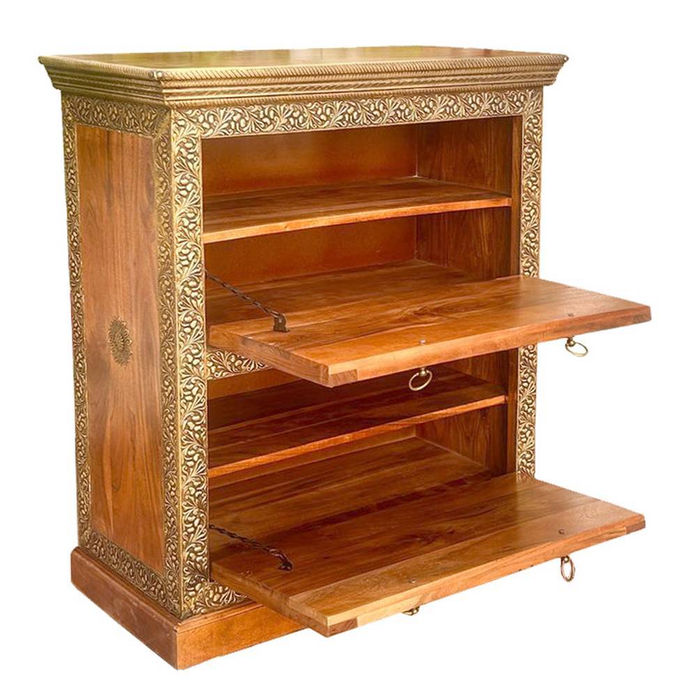 Schuh Klappschrank Legancio handgearbeitet im Boho Style