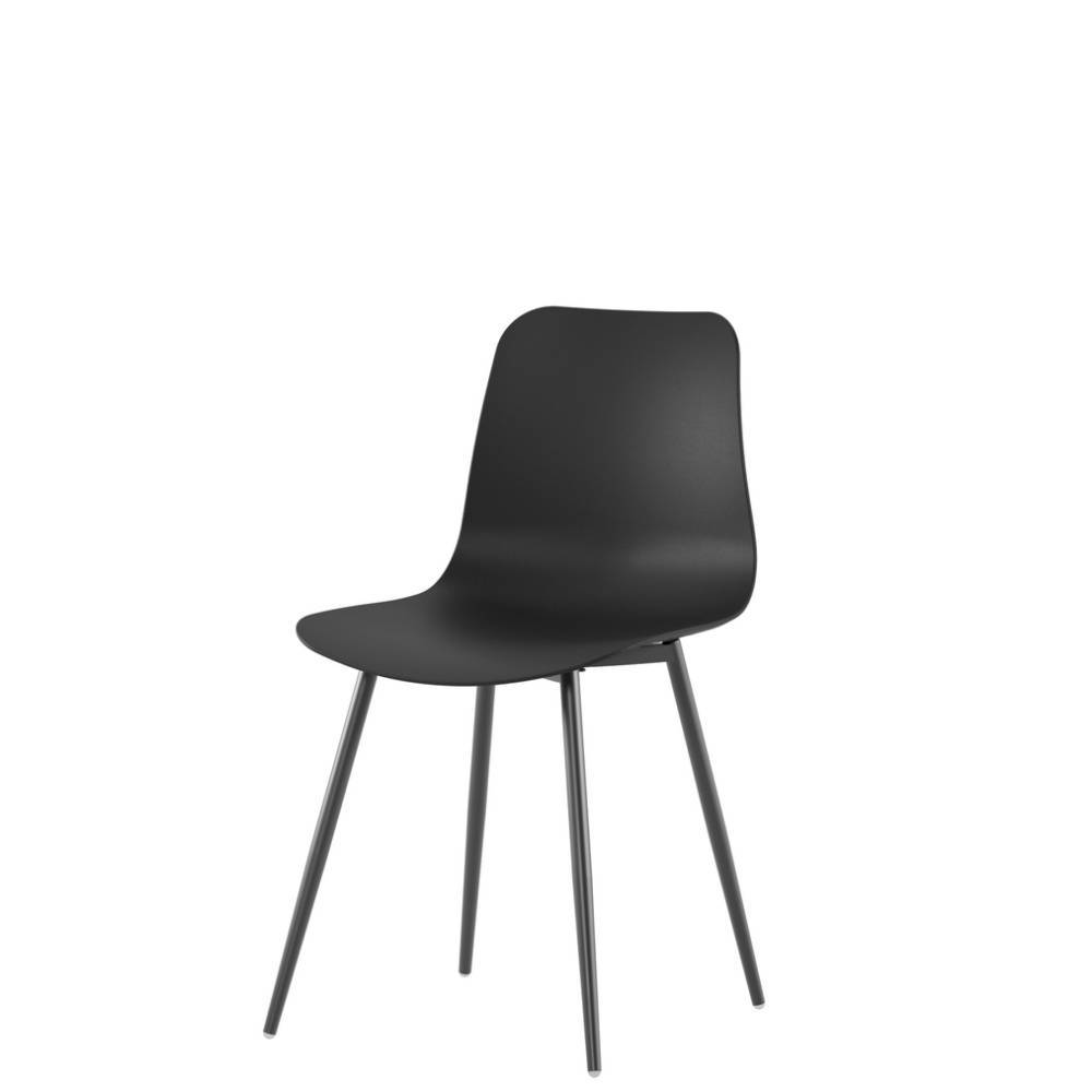 Esstischstuhl Opticas in Schwarz aus Kunststoff (4er Set)