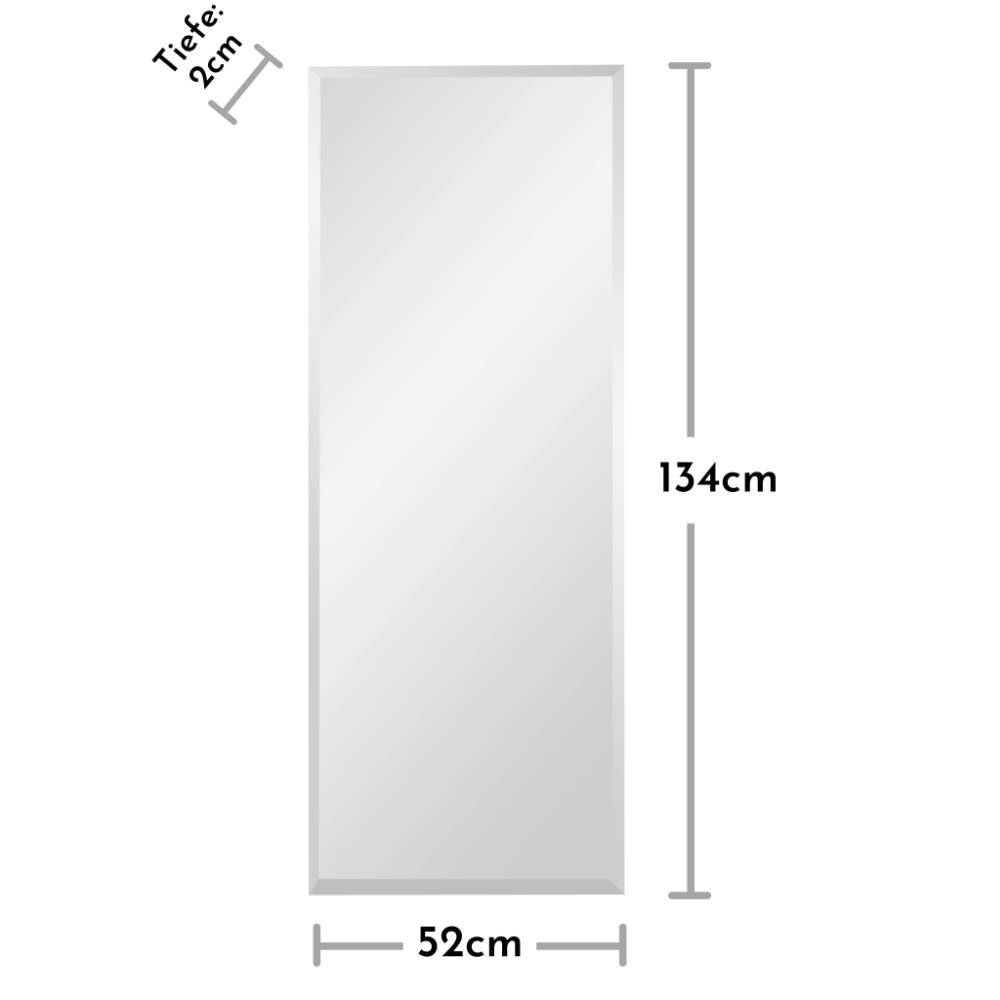 Garderobenspiegel Clusego mit Facettenschliff 134 cm hoch