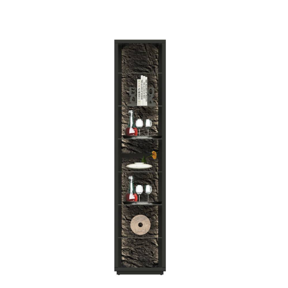 Standregal Ostoro 206 cm hoch mit sechs Glasböden