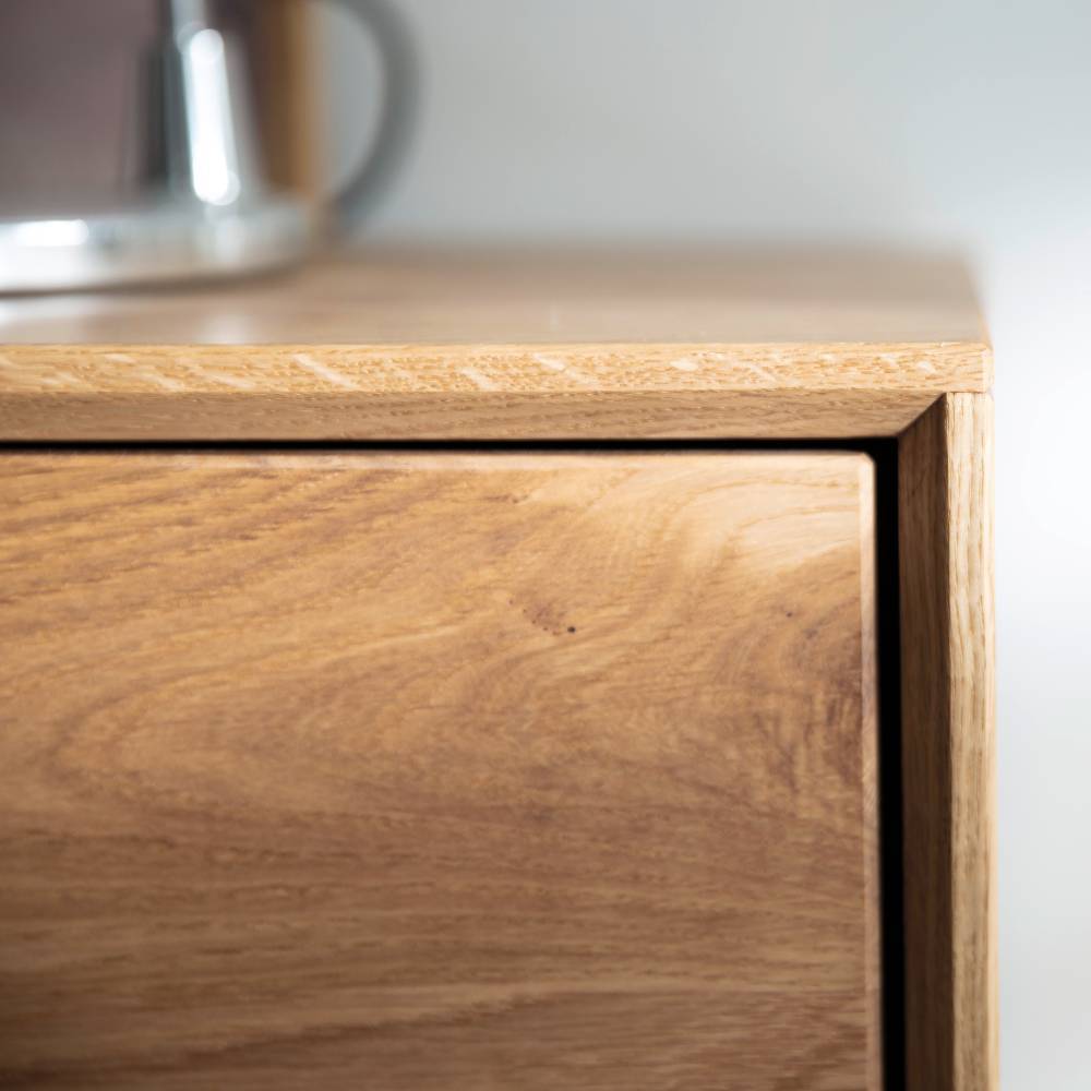 Esszimmersideboard modern Belafoma aus Eiche Massivholz mit sechs Schubladen