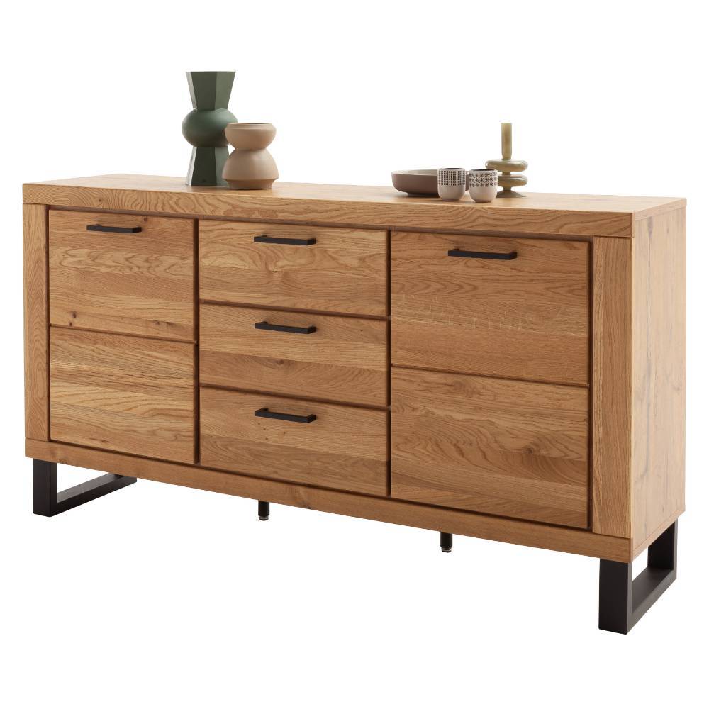 Esszimmersideboard Suzana im Industry und Loft Stil in Wildeichefarben