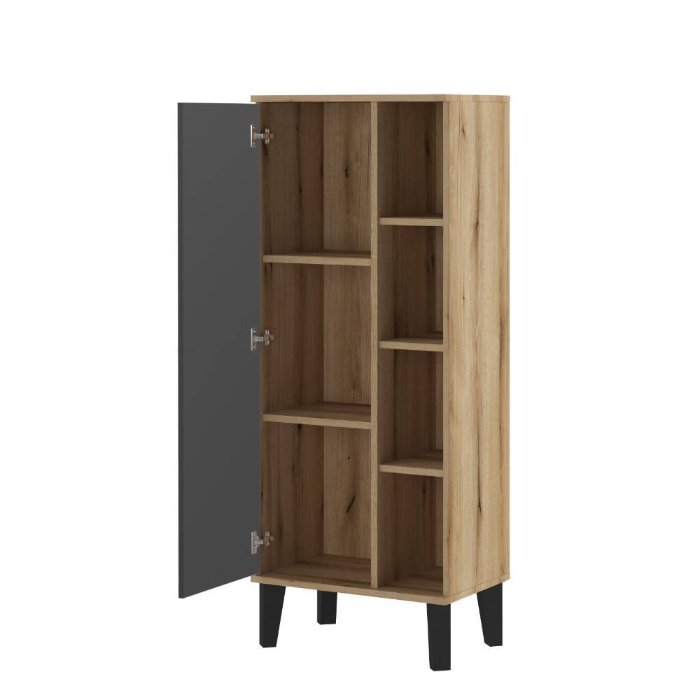 Badezimmer Schrank Pattinos in Grau und Wildeichefarben