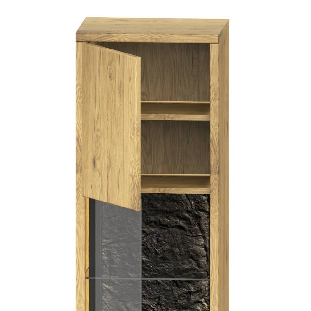 Standvitrine Ostoro mit zwei Glasböden 50 cm breit