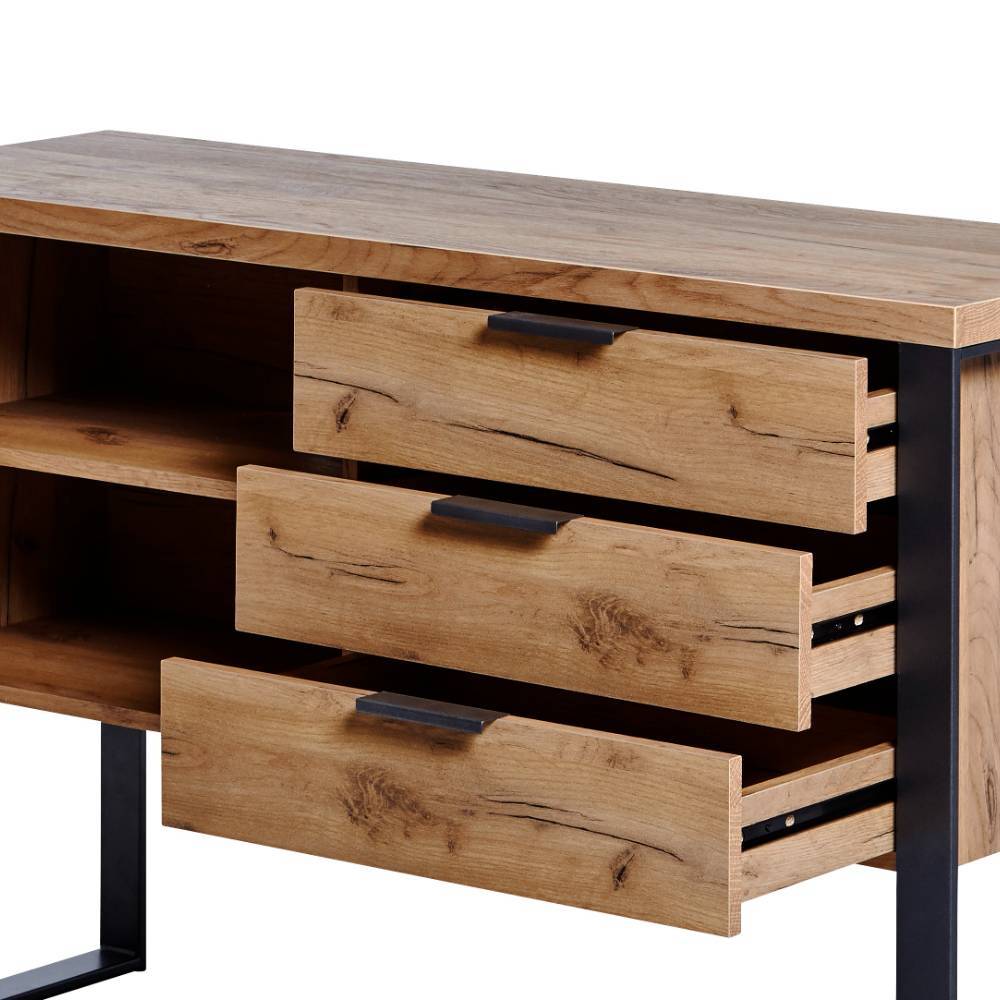 Sideboard Tolofo im Industry und Loft Stil mit drei Schubladen