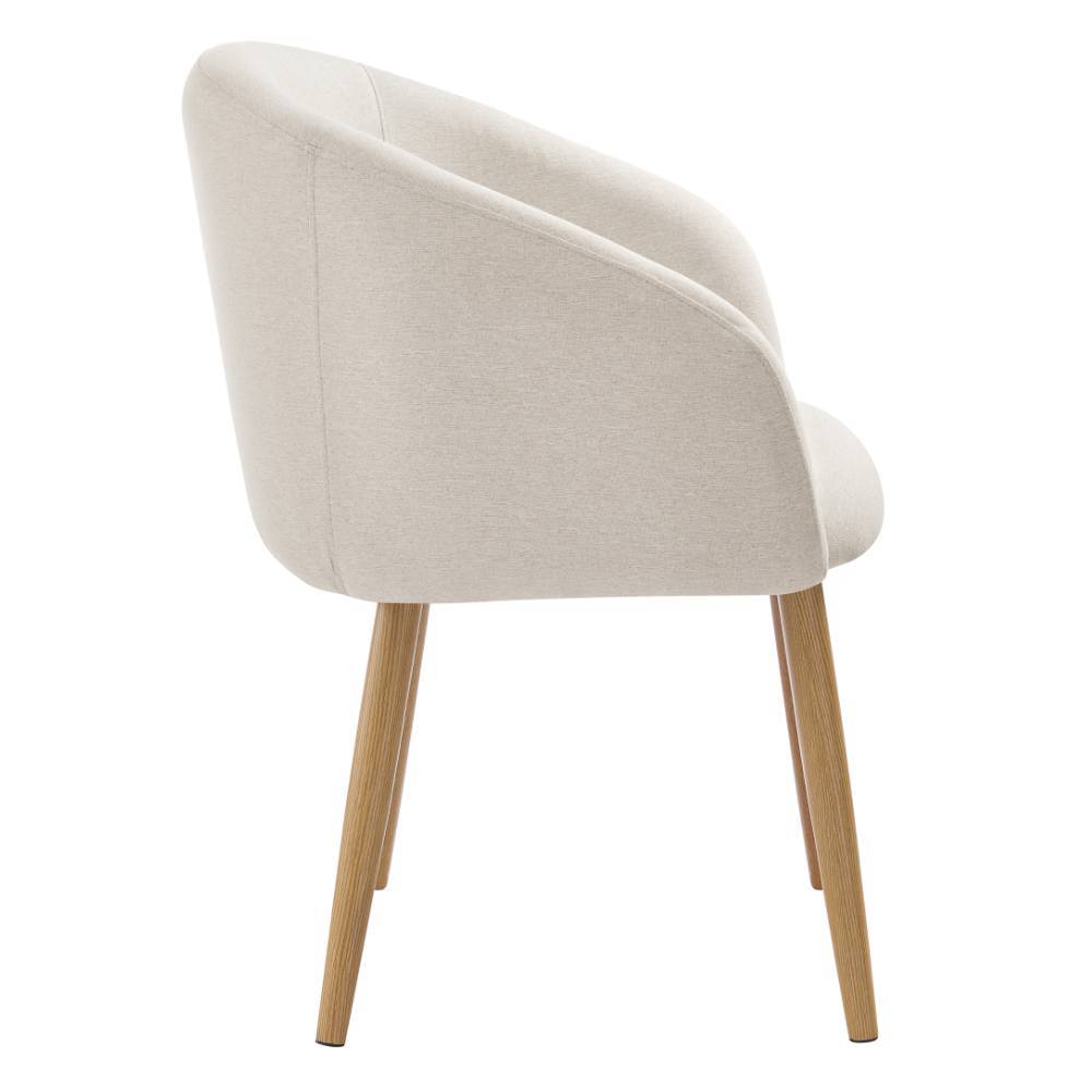 Armlehnstuhl Brazoly in Beige im Skandi Design (2er Set)
