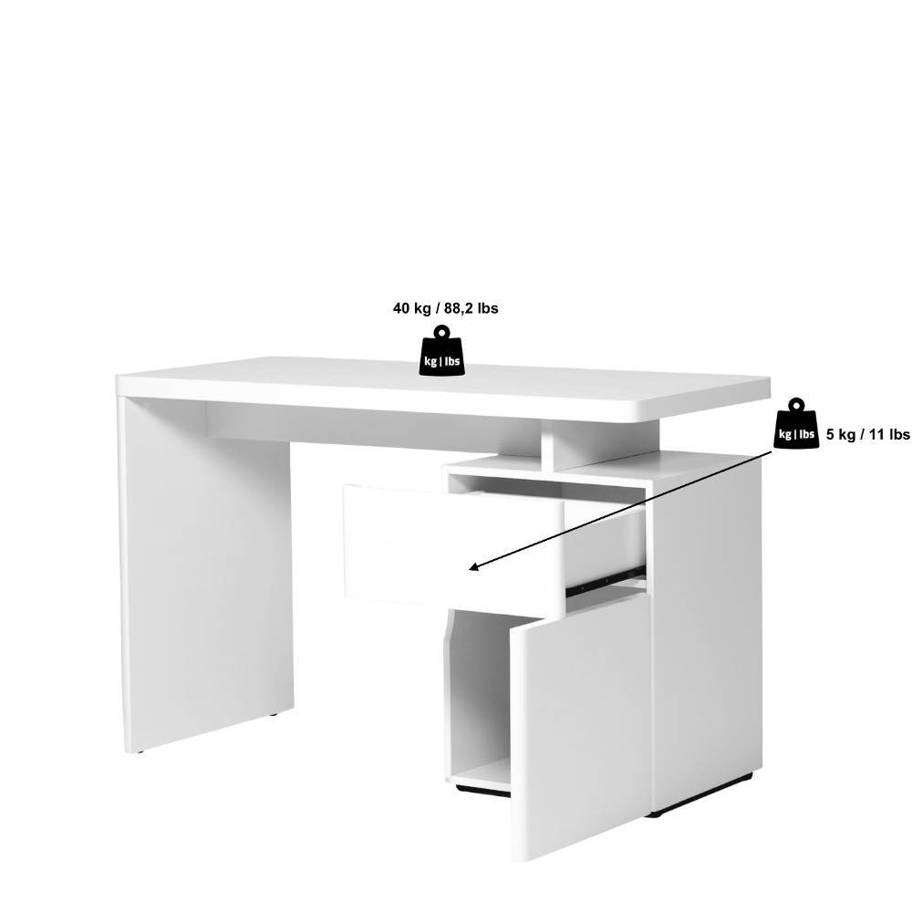 Designschreibtisch Lorossa in Walnussfarben 120 cm breit
