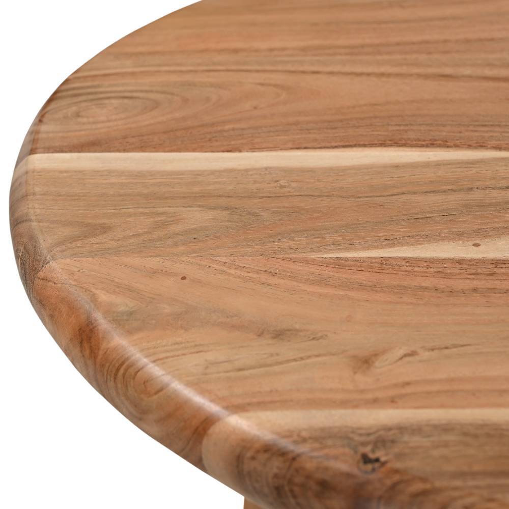 Beistelltisch Sofa Troyesa aus Akazie Massivholz in runder Form