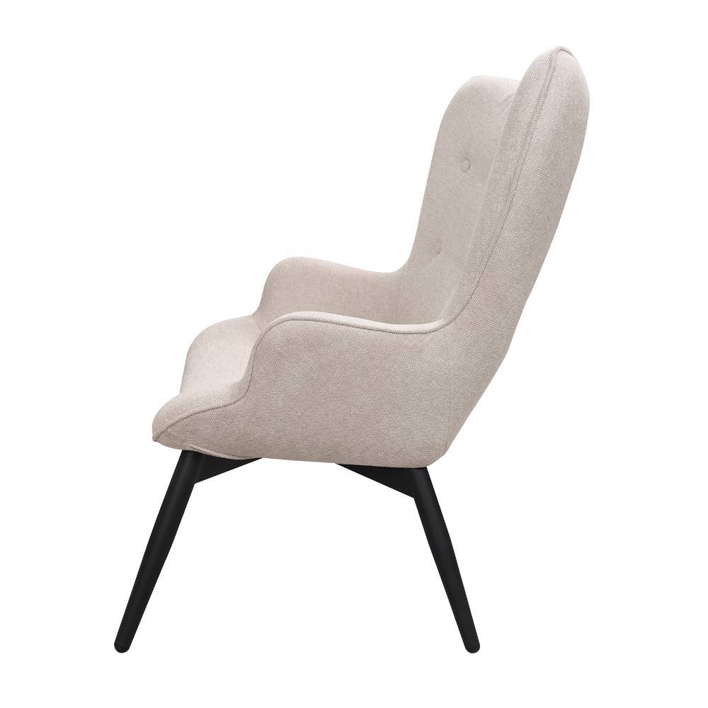 Skandi Design Sessel Magister in Beige und Schwarz
