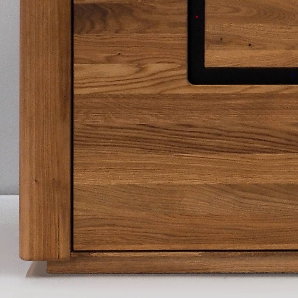 TV Board Arouca aus Eiche Massivholz mit Klappe