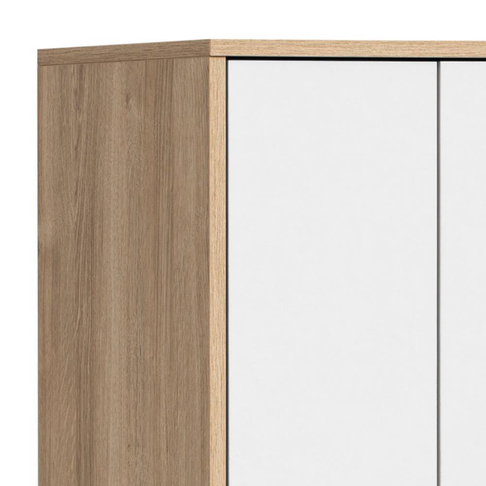Büroschrank Lavenci in Weißeiche Holzoptik und Weiß matt