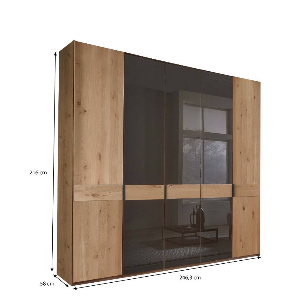 Schlafzimmerkleiderschrank Merkur in modernem Design 246 cm breit