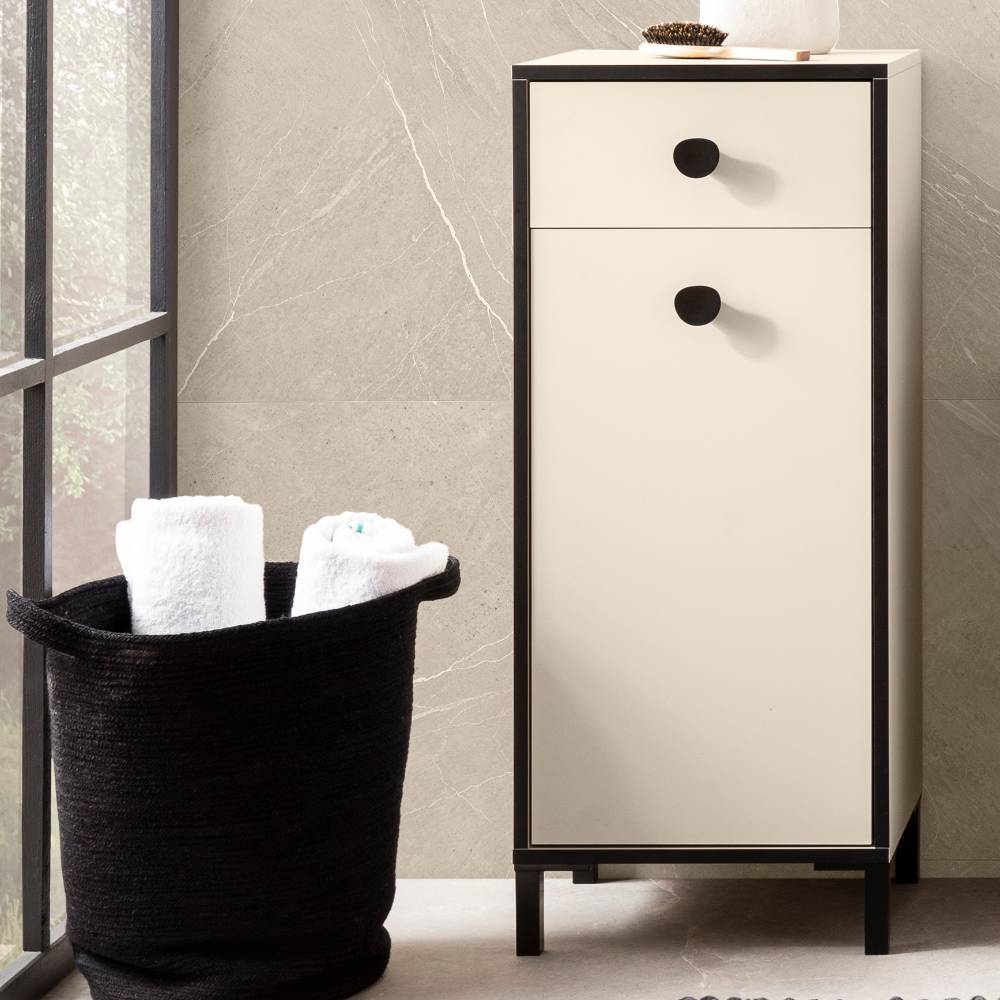 Badschrank Isabelona in modernem Design mit einer Schublade