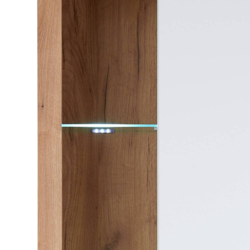 Anbauwand Asprecca 195 cm hoch und 43 cm tief (vierteilig)