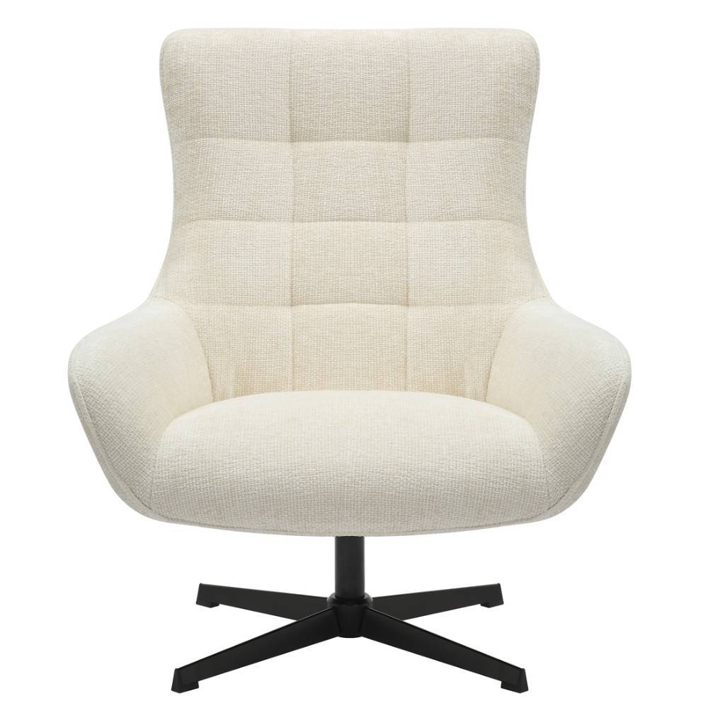 Sessel Capolyna in Beige aus Chenillegewebe