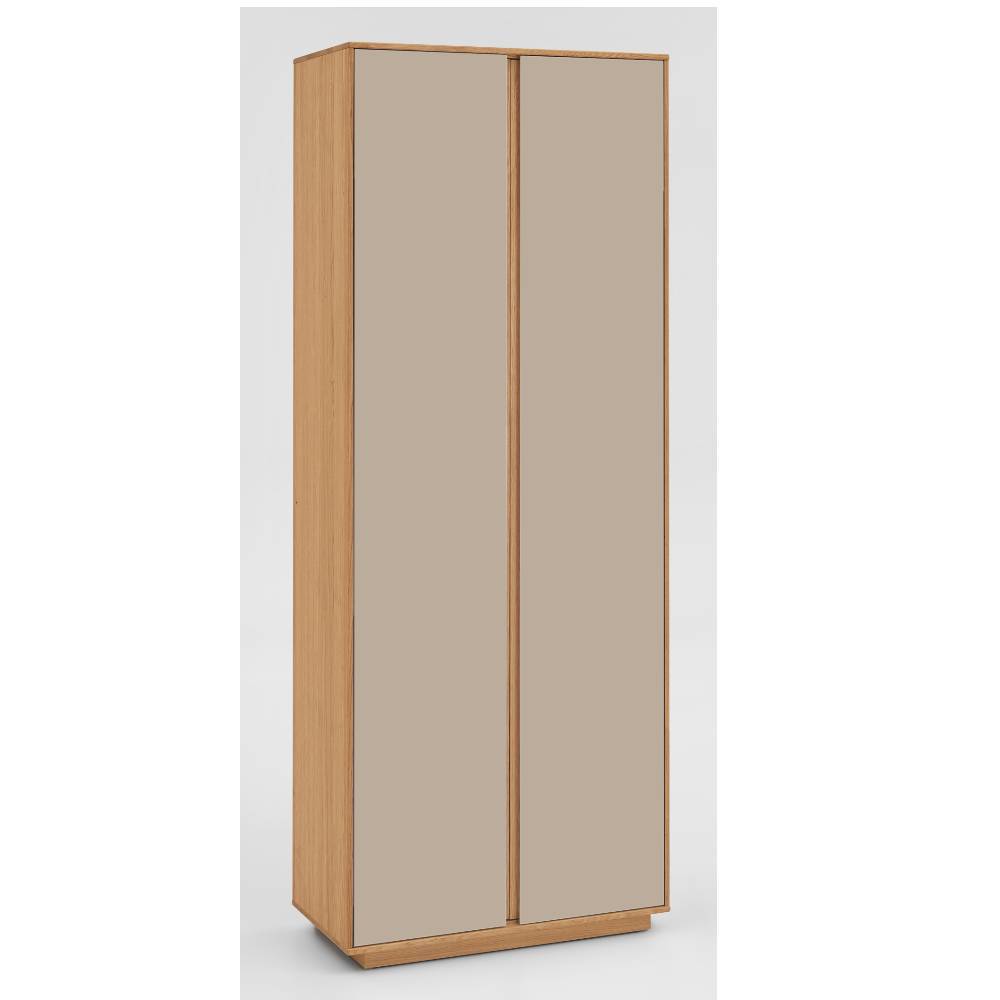 Garderobenschrank Lacurvia mit Drehtüren in Taupe