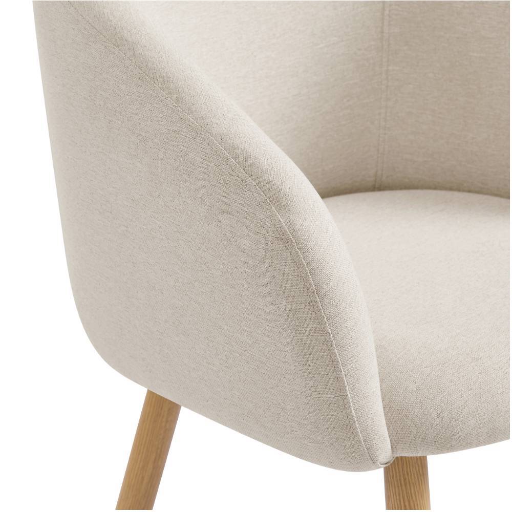 Armlehnstuhl Brazoly in Beige im Skandi Design (2er Set)