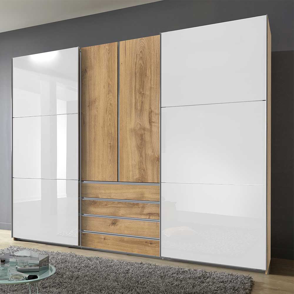 Kleiderschrank Gizmeal mit Dreh- und Schiebetüren Made in Germany