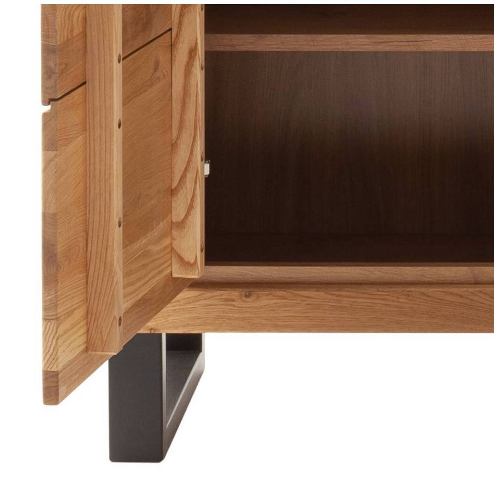Highboard Suzana im Industry und Loft Stil mit Glastür links