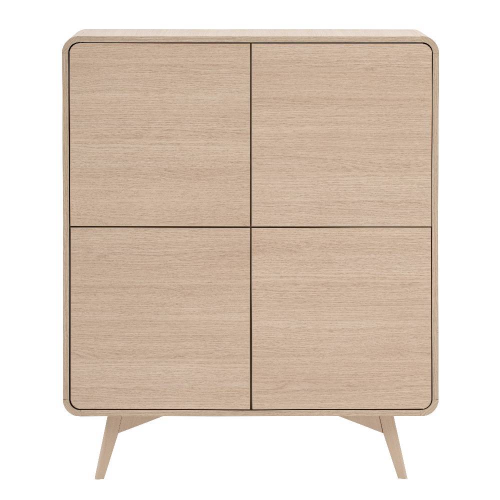 Wohnzimmerschrank Snake im Skandi Design mit Drehtüren