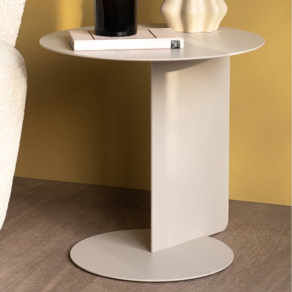 Beitisch Zirova in Taupe aus Stahl
