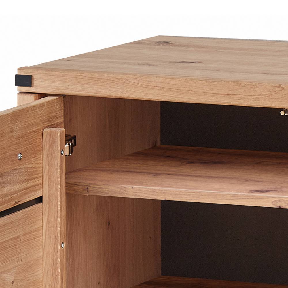Schuhschrank Tablonero in Dunkelgrau und Wildeichefarben