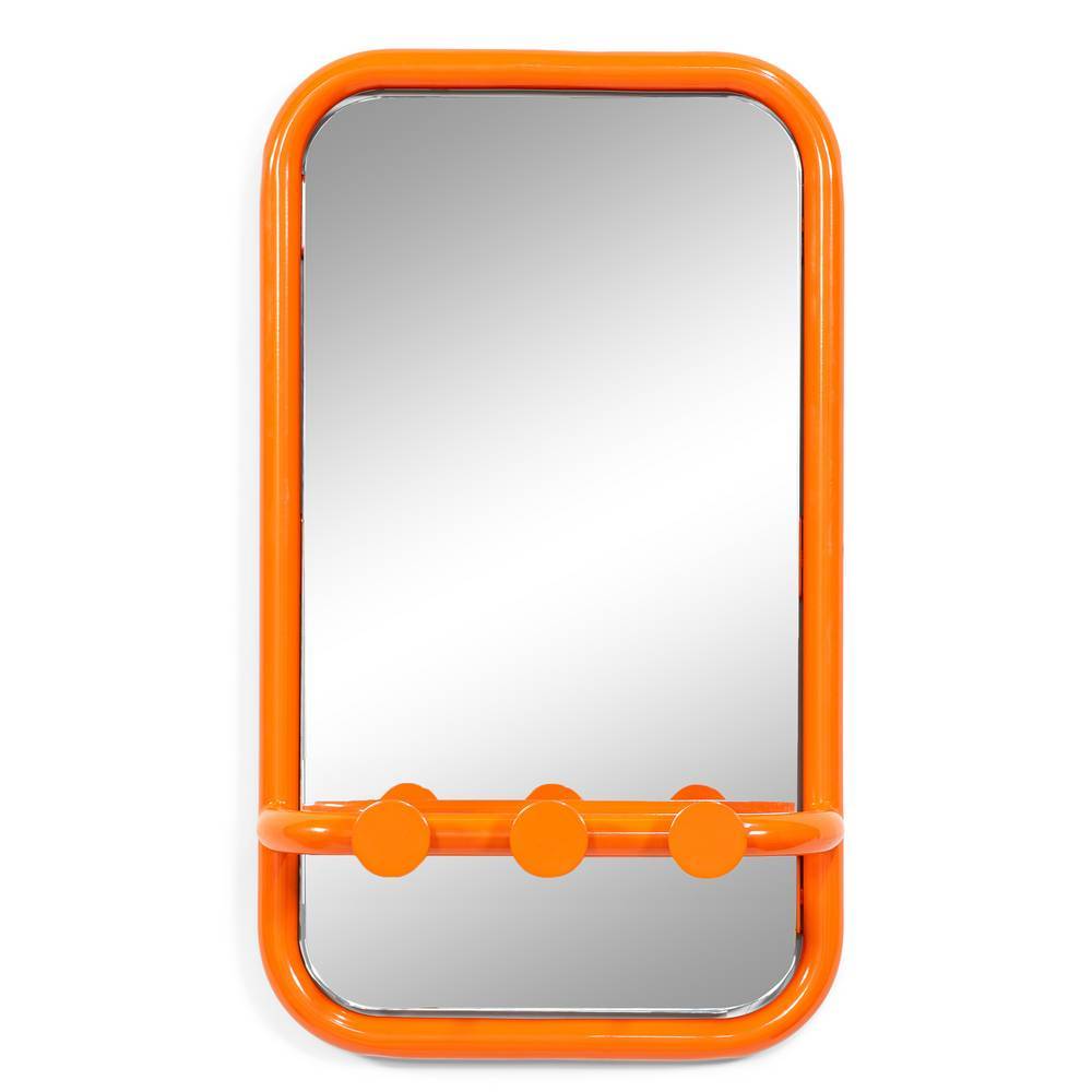 Garderobenspiegel Biancaneve in Orange im Retrostil